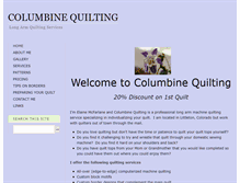 Tablet Screenshot of columbinequilting.com